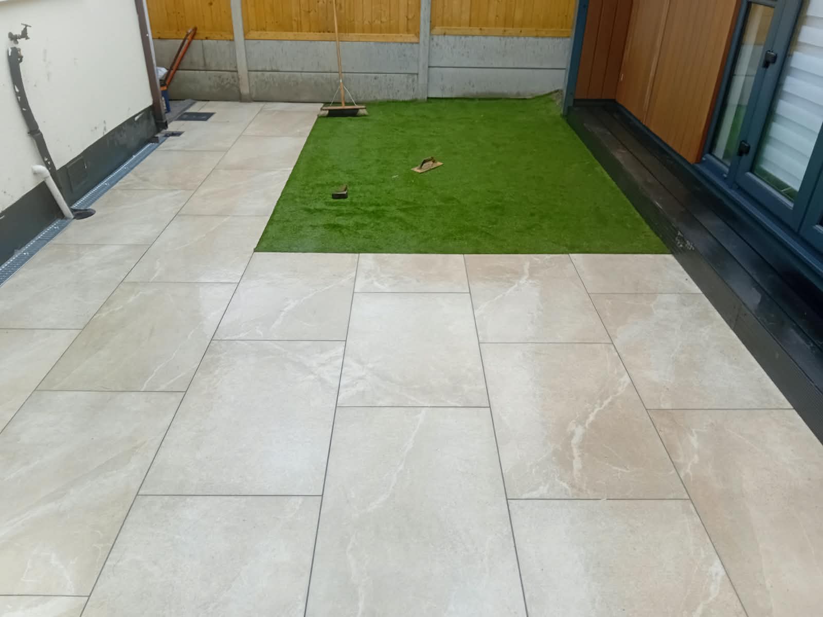 Portland porcelain patio after installation 3