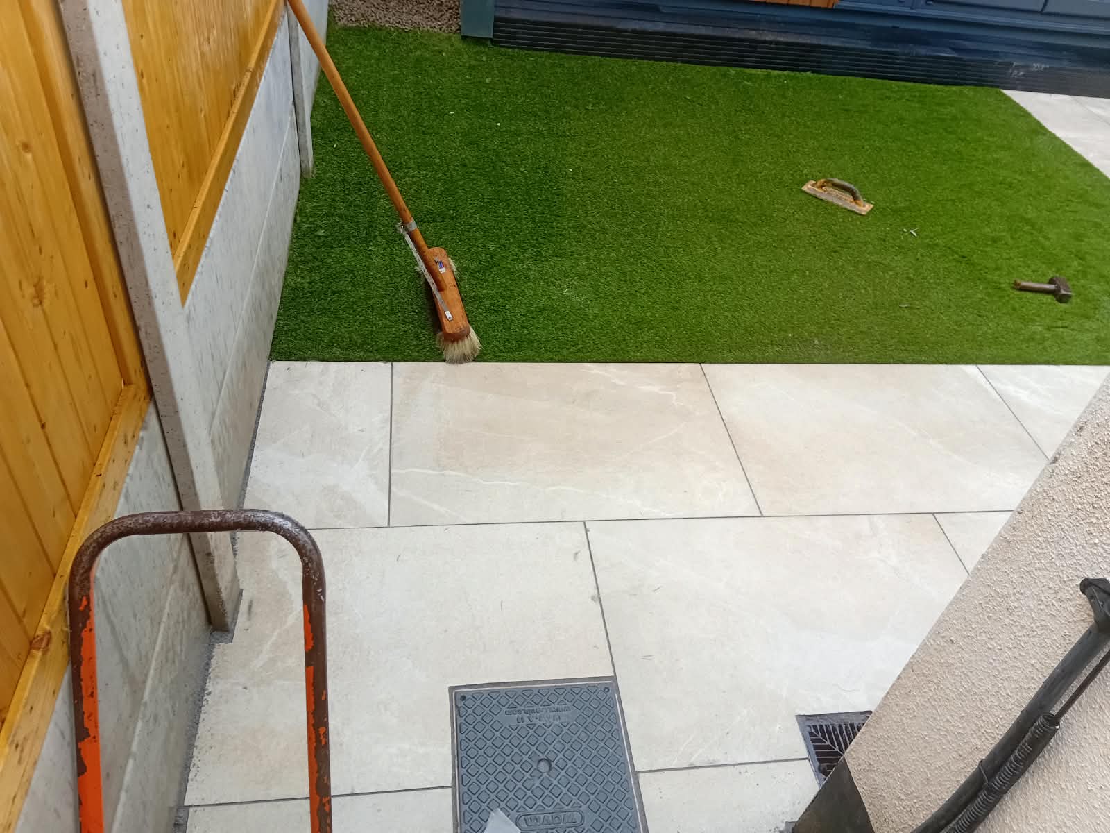 Portland porcelain patio after installation 4