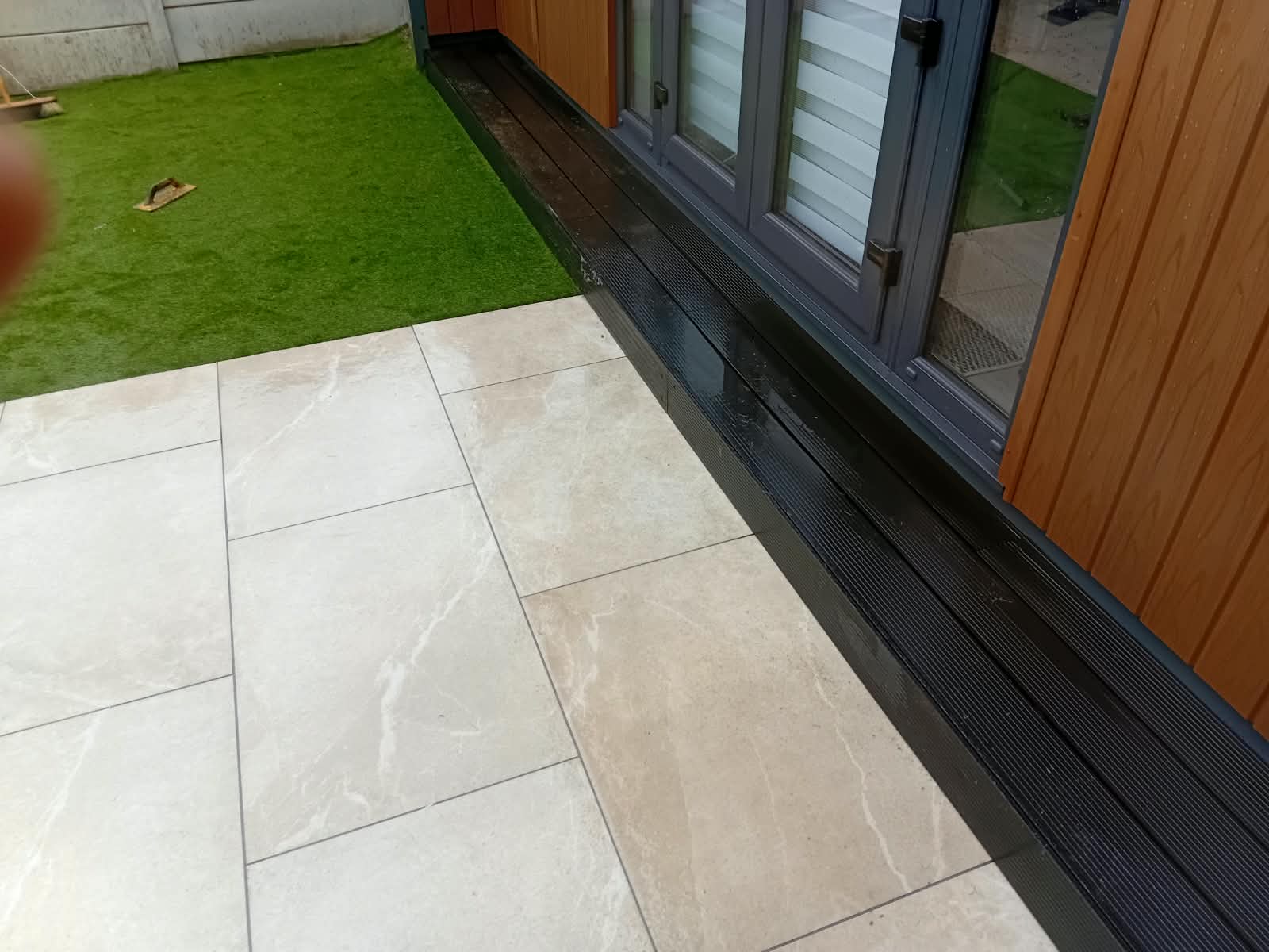 Portland porcelain patio after installation 5