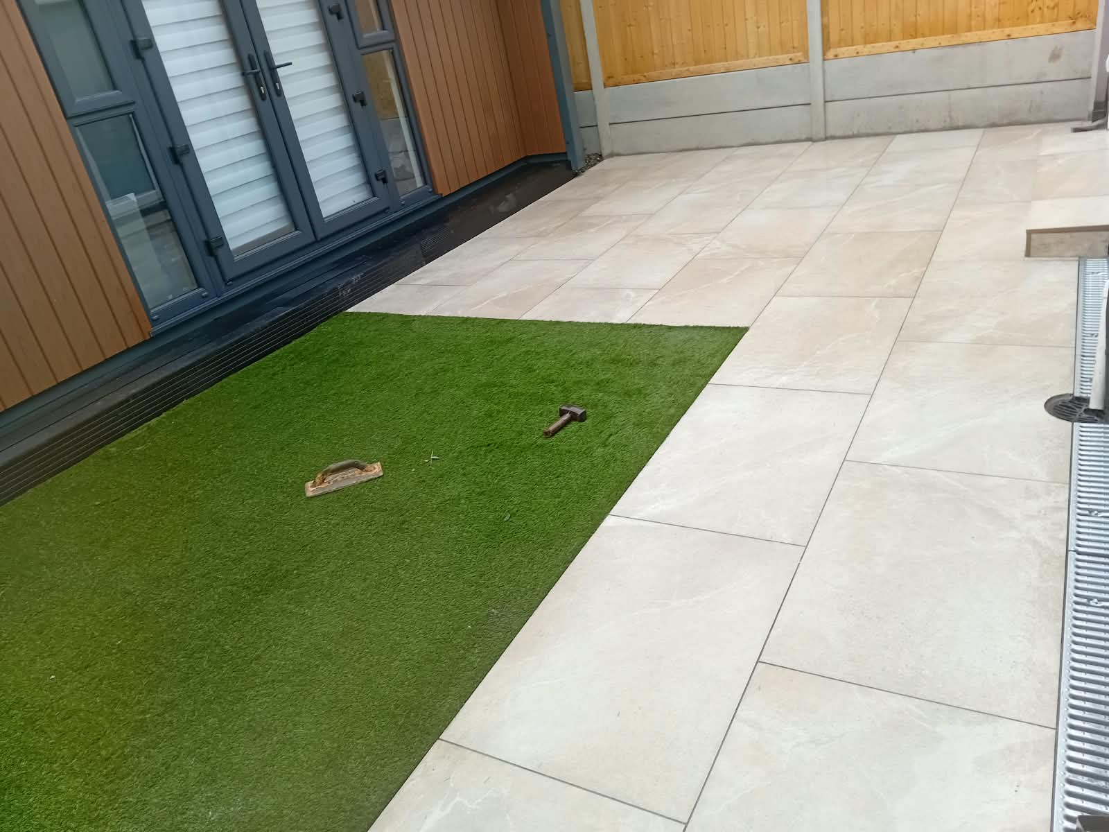 Portland porcelain patio after installation 6
