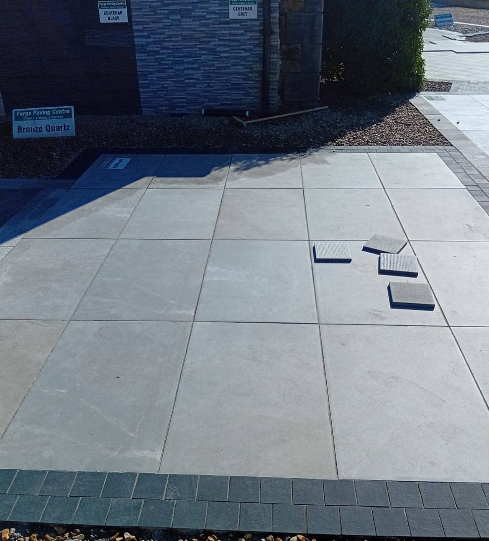 polished paving slabs